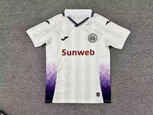 Fans Version 2025-2026 Anderlecht Away White Soccer Jersey Football Shirt