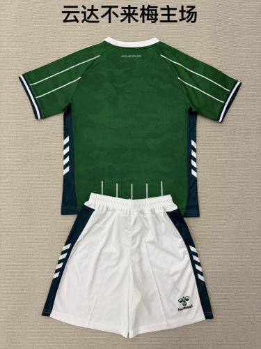 Youth Uniform Kids Kit 2025-2026 Wender Bremen Home Soccer Jersey Shorts Child Football Set