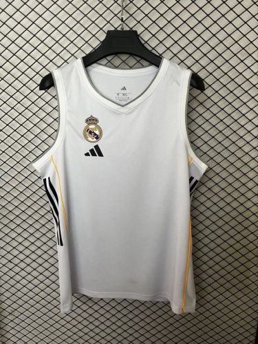 Fans Version 2025-2026 Real Madrid White Soccer Training Vest Real Football Shirt