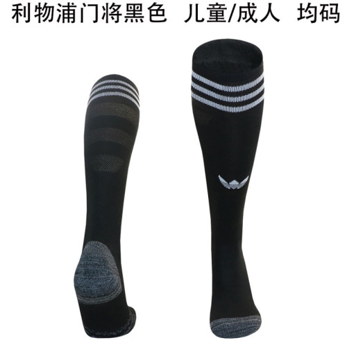 Youth/Adult 2025-2026 Liverpool Black Goalkeeper Soccer Socks Football Socks