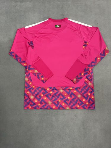 Long Sleeve Fan Version 2026 Mexico Pink Goalkeeper Soccer Jersey Football Shirt