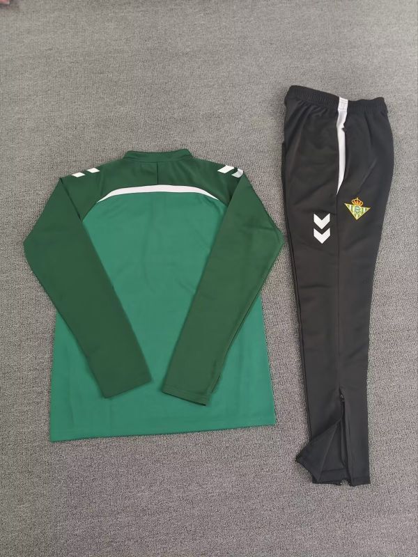 2025-2026 Real Betis Green Soccer Training Sweater and Pants Football Kit