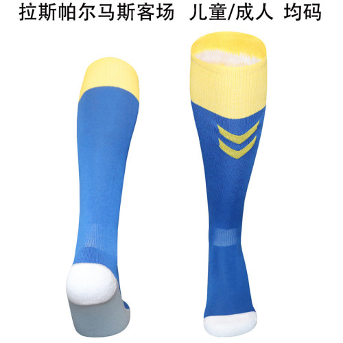 Youth/Adult 2025-2026 Las Palmas Away Blue/Yellow Soccer Socks Football Socks