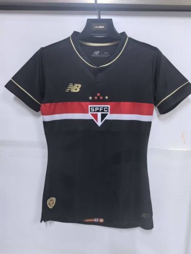 Women 2025-2026 Sao Paulo Third Away Black Soccer Jersey Girl Football Shirt