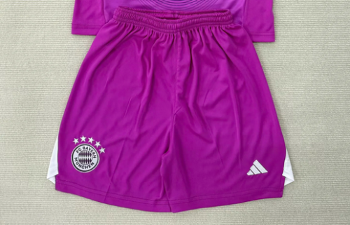 Fan Version 2025-2026 Bayern Munich Purple Goalkeeper Soccer Shorts Football Shorts