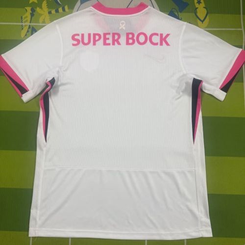 Fan Version 2025-2026 Sporting Lisbon White/Pink Special Edition Football Shirt Soccer Jersey