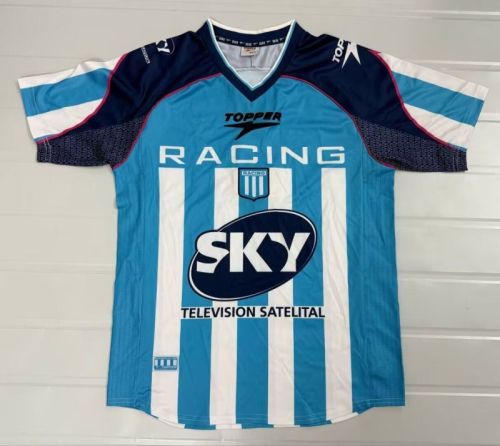 Retro Jersey 2001-2002 Argentina Racing Club Home Soccer Jersey Vintage Football Shirt