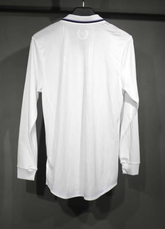 Player Version Retro Jersey Long Sleeve 2022-2023 Real Madrid Home Soccer Jersey Vintage Football Shirt