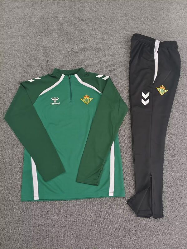 2025-2026 Real Betis Green Soccer Training Sweater and Pants Football Kit