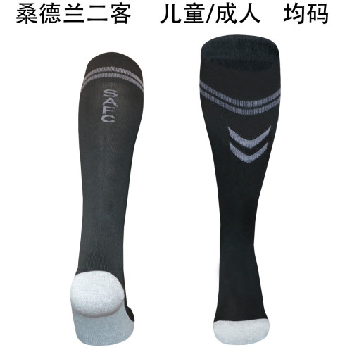 Youth/Adult 2025-2026 Sunderland Third Away Black Soccer Socks Football Socks