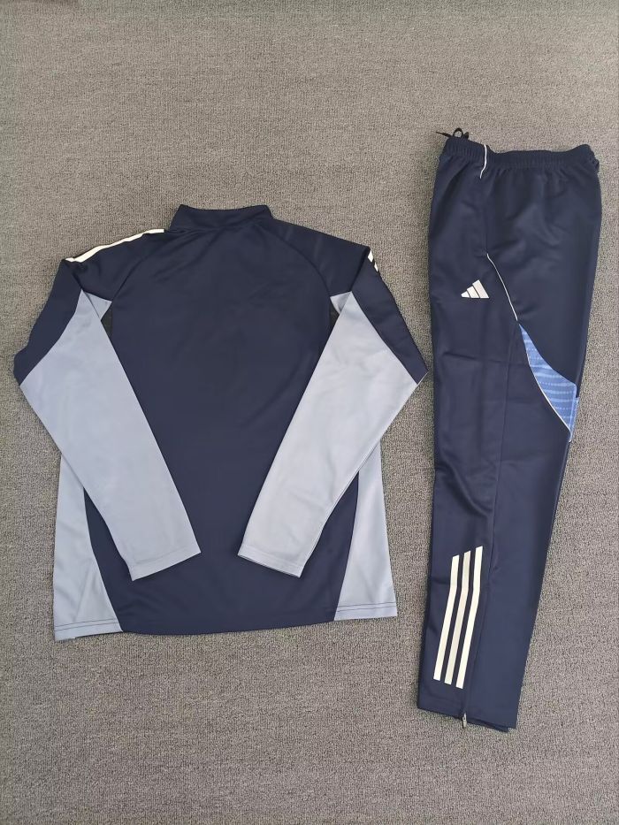 2025-2026 Schalke 04 Dark Blue Soccer Training Sweater and Pants Football Kit