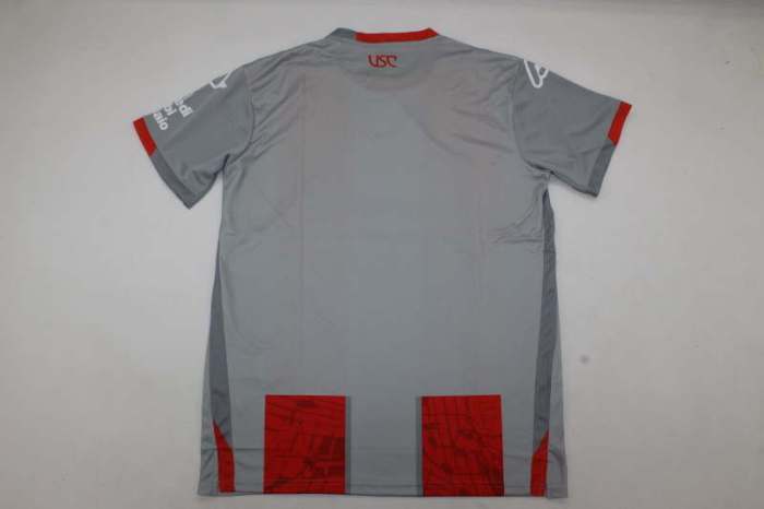 Fan Version 2025-2026 US Cremonese Home Soccer Jersey Football Shirt