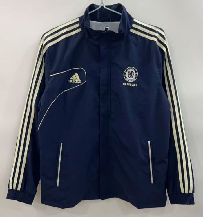 Retro Jacket 2012-2013 Chelsea Dark Blue Soccer Windbreaker Jacket Football Jacket
