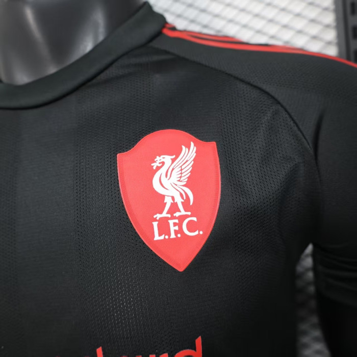 Player Version 2025-2026 Liverpool Black Soccer Training Jersey Football Shirt