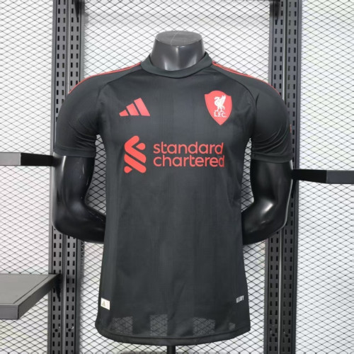 Player Version 2025-2026 Liverpool Black Soccer Training Jersey Football Shirt
