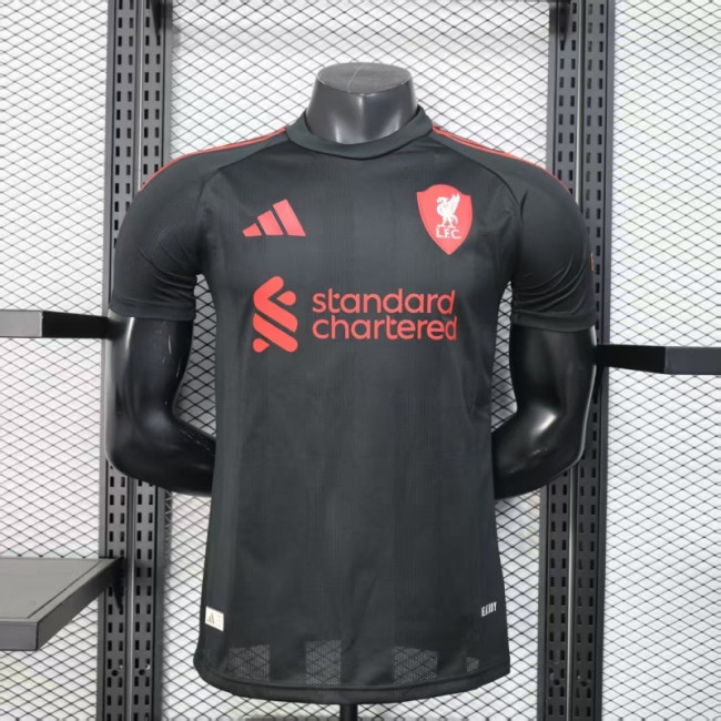Player Version 2025-2026 Liverpool Black Soccer Training Jersey Football Shirt