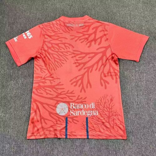 Fan Version 2025-2026 Cagliari Third Away Orange Soccer Jersey Football Shirt