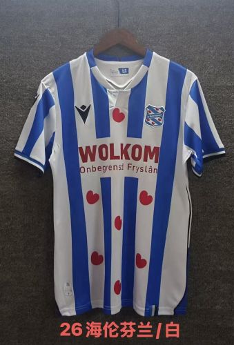 Fan Version 2025-2026 SC Heerenveen Home Soccer Jersey Football Shirt