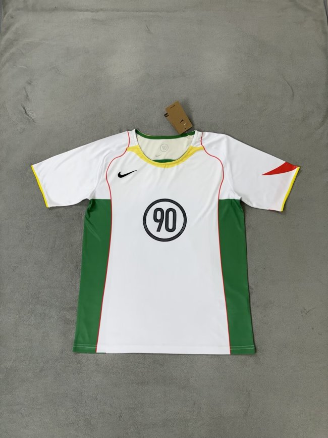 NK 90 Model White/Green Blank Soccer Training Jersey DIY Cutoms Uniform