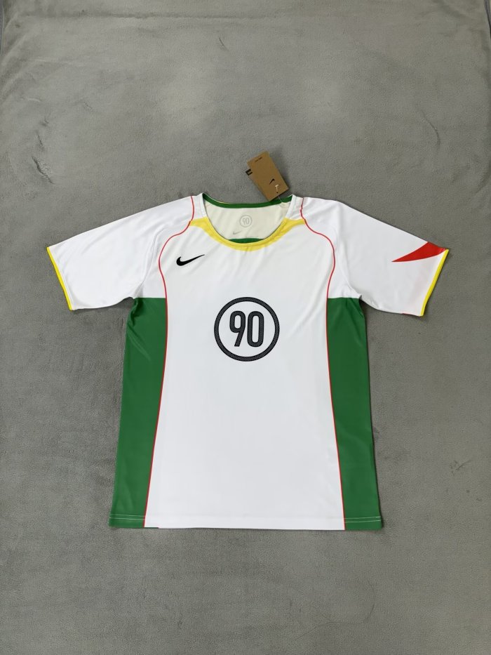 NK 90 Model White/Green Blank Soccer Training Jersey DIY Cutoms Uniform