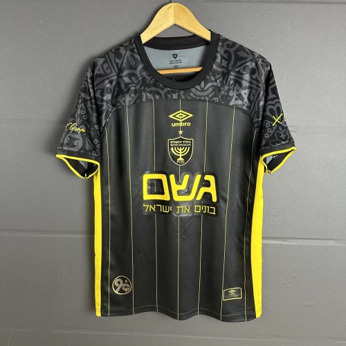 Fans Version 2025-2026 Beitar Jerusalem Third Away Black/Yellow Soccer Jersey Football Shirt