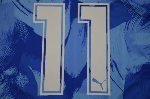 Retro Jersey 1990-1991 Valencia 11 Away Blue Soccer Jersey Vintage Football Shirt