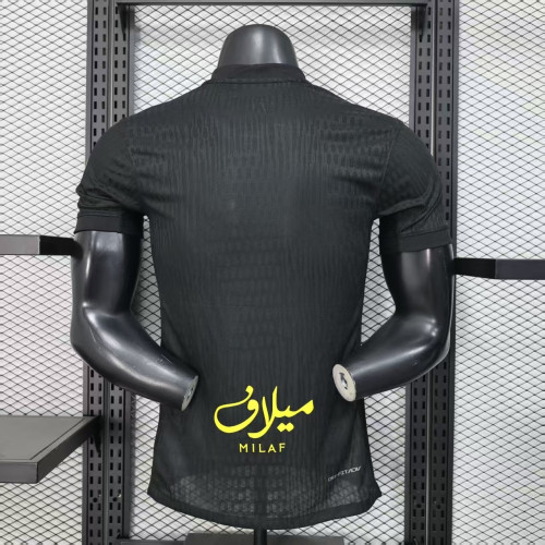 Player Version 2025-2026 Al-Ittihad Third Away Black Soccer Jersey Football Shirt