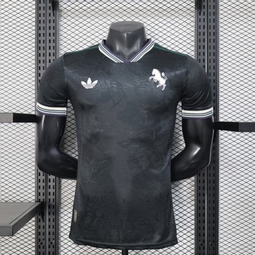 Maillot Juve Shirt Player Version Juventus 2025-2026 Third Away Black Soccer Jersey Football Shirt