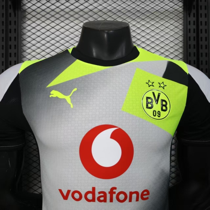Player Version 2025-2026 Borussia Dortmund Away Grey Soccer Jersey BVB Football Shirt