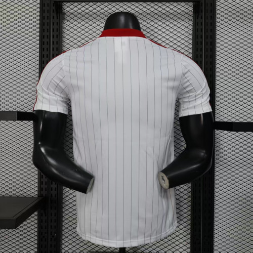 Player Version 2025-2026 Manchester United White/Red Icon Soccer Casual Shirt