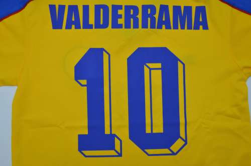 Retro Jersey 1998 Colombia VALDERRAMA 10 Home Soccer Jersey Vintage Football Shirt