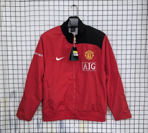2025-2026 Manchester United Red/Black Soccer Windbreaker Jacket Football Jacket