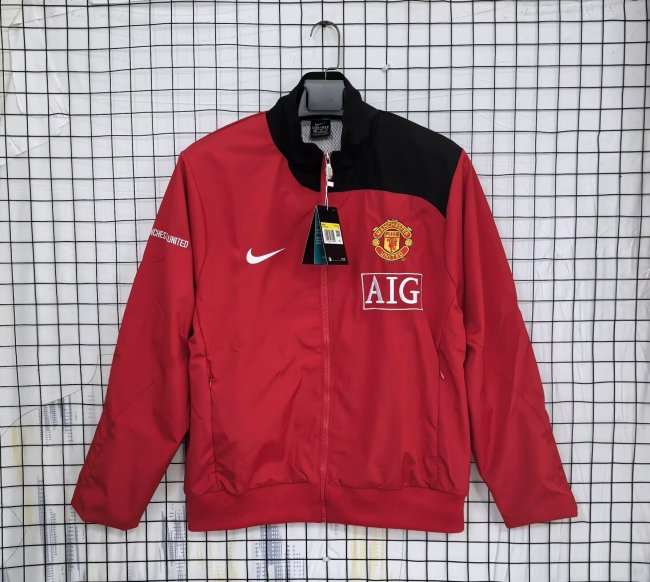 2025-2026 Manchester United Red/Black Soccer Windbreaker Jacket Football Jacket