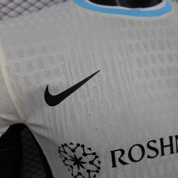 with new Sponor Logo Player Version 2025-2026 Al-Ittihad Away White Soccer Jersey Football Shirt