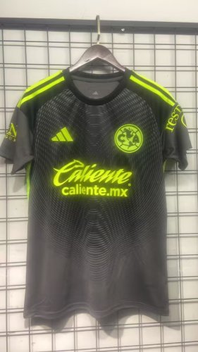 Player Version 2025-2026 Club America Aguilas Black Goalkeeper Soccer Jersey Football Shirt