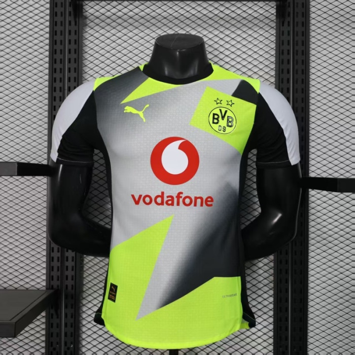 Player Version 2025-2026 Borussia Dortmund Away Grey Soccer Jersey BVB Football Shirt