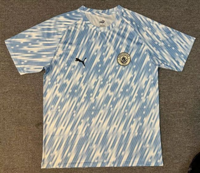 Fan Version 2025-2026 Manchester City Blue/White Soccer Traininng Jersey Man City Football Shirt