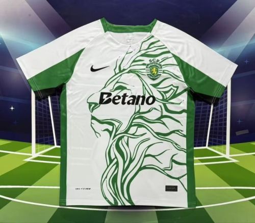 Fan Version 2025-2026 Sporting Lisbon White/Green Special Edition Football Shirt Soccer Jersey