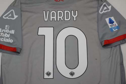 with Serie A Patch Fan Version 2025-2026 US Cremonese VARDY 10 Home Soccer Jersey Football Shirt