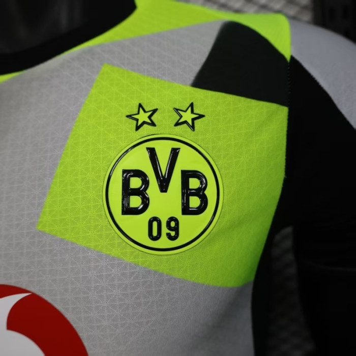 Player Version 2025-2026 Borussia Dortmund Away Grey Soccer Jersey BVB Football Shirt