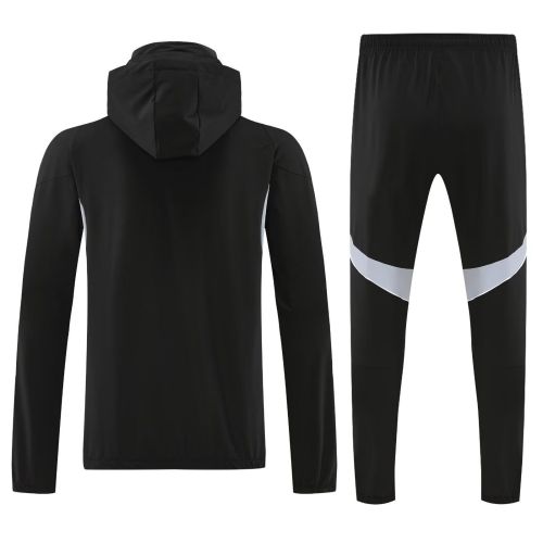 with Caps 2025-2026 Argentina Black Soccer Windbreaker Jacket Football Jacket and Pants