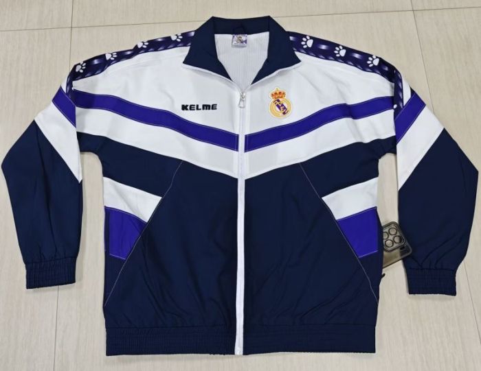 Retro Jacket 1994-1996 Real Madrid Soccer Windbreaker Jacket Football Jacket