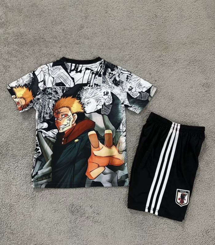 Youth Uniform Kids Kit 2025 Japan Comic Soccer Jersey Shorts Child Football Set
