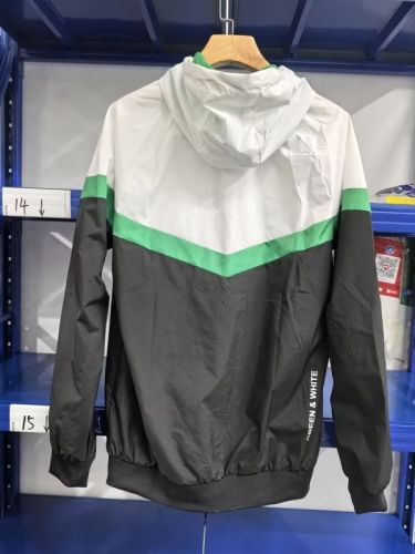 with Caps 2025-2026 Real Betis Black/White/Green Soccer Windbreaker Jacket Football Jacket