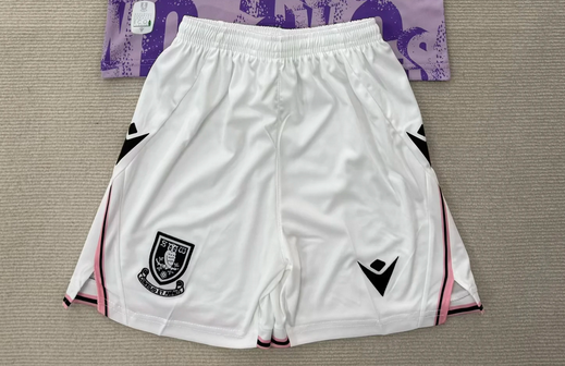 Fan Version 2025-2026 Sheffield Wednesday Away Soccer Shorts Football Shorts