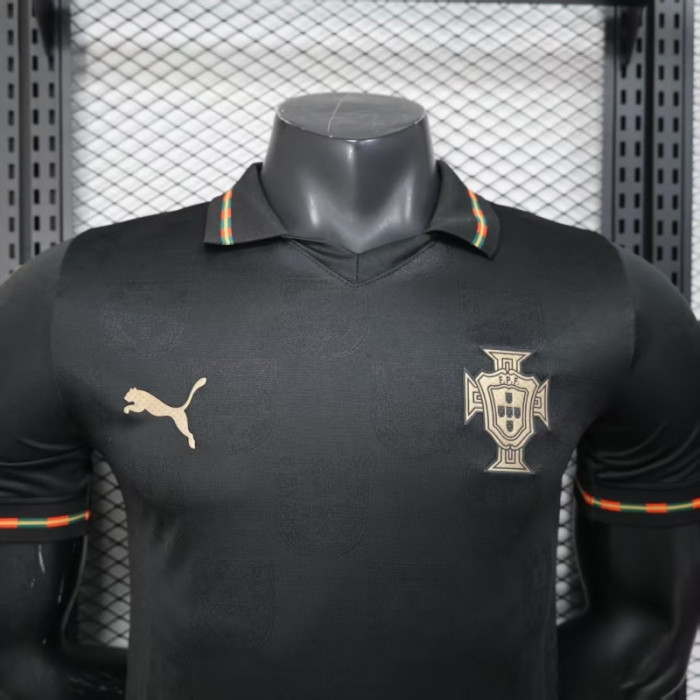 Player Version 2026 Portugal Black Soccer Jersey Football Pre-match Shirt