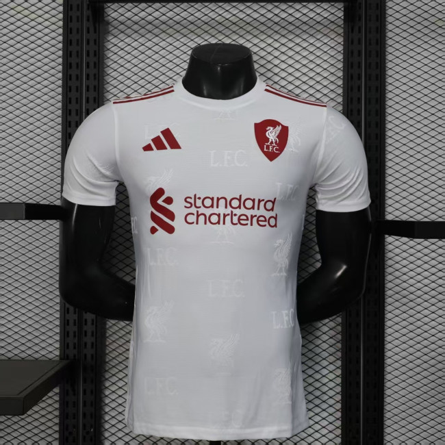 Player Version 2025-2026 Liverpool White/Red Soccer Jersey Football Shirt