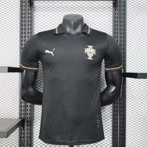 Player Version 2026 Portugal Away Black Soccer Jersey Football Pre-match Shirt