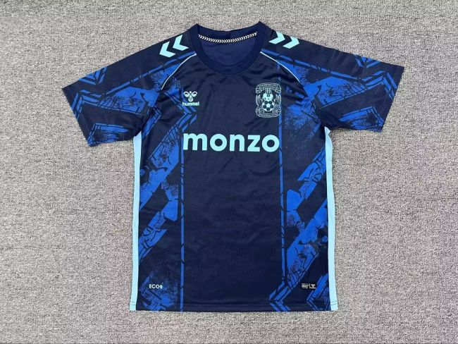 Fans Version 2025-2026 Coventry City Third Away Dark Blue Soccer Jersey Football Shirt