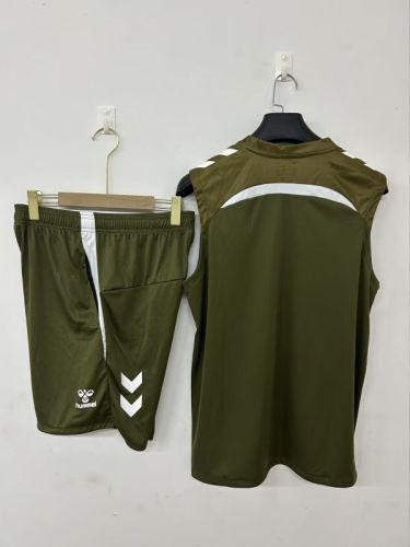 Adult Uniform 2025-2026 Celta Dark Green Soccer Training Vest and Shorts Football Set